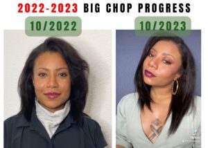 Progress between year one and year two after big chop